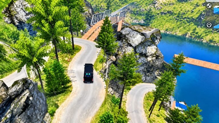 Mountain Waterfall Off Raod Map