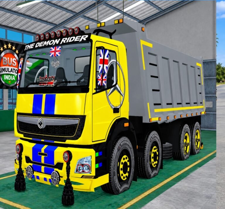 Yellow Bharathbenz Truck Mod