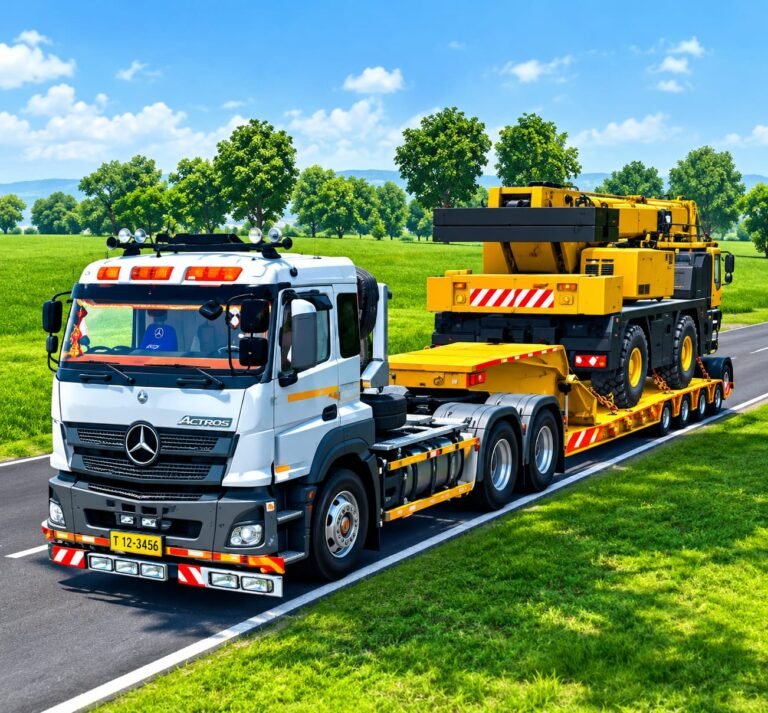 Bharathenz Crane Trailer Truck Mod